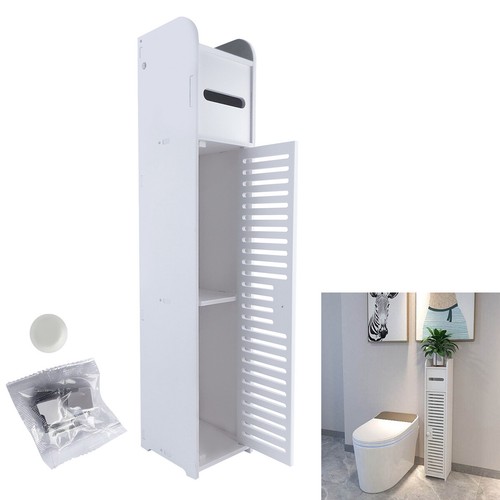 White bathroom cabinet storage - bathroom,