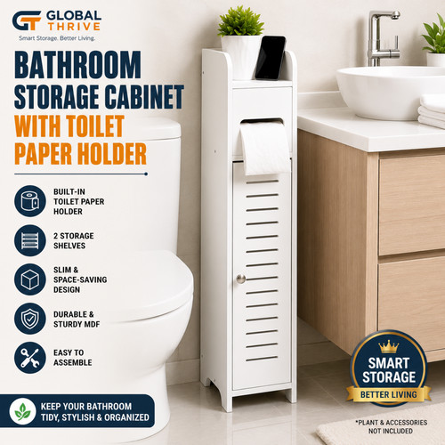 Slim bathroom storage cabinet - bathroom,