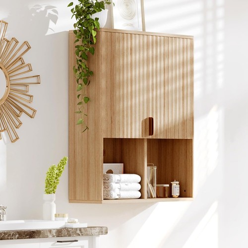 Fluted bathroom wall - fluted,
