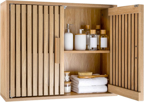Bathroom wall cabinet wooden - bathroom,