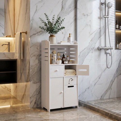 Toilet side storage - toilet, cabinet