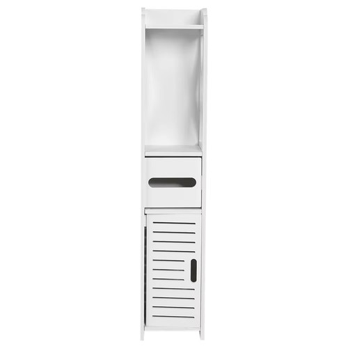 White bathroom storage - bathroom,
