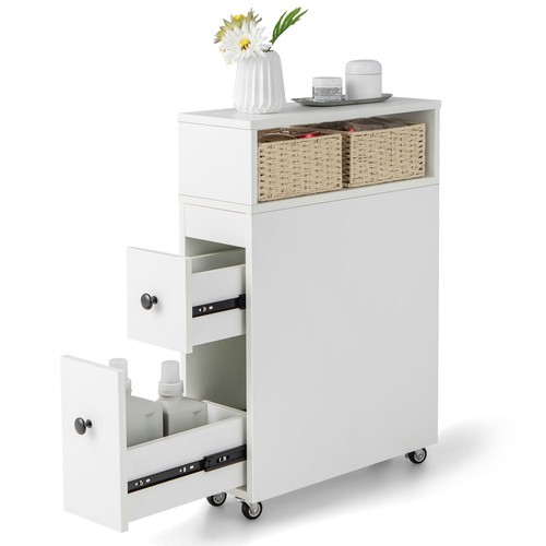 Gymax movable bathroom - gymax, storage