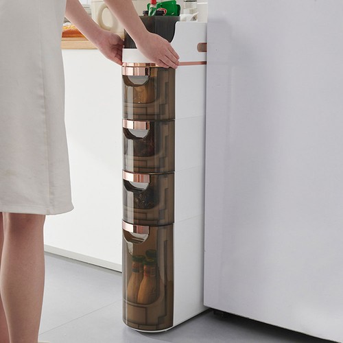 Slim bathroom floor cabinet - bathroom,
