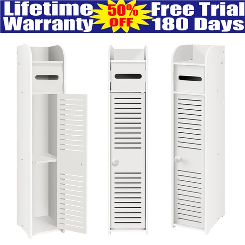 White bathroom storage - white,